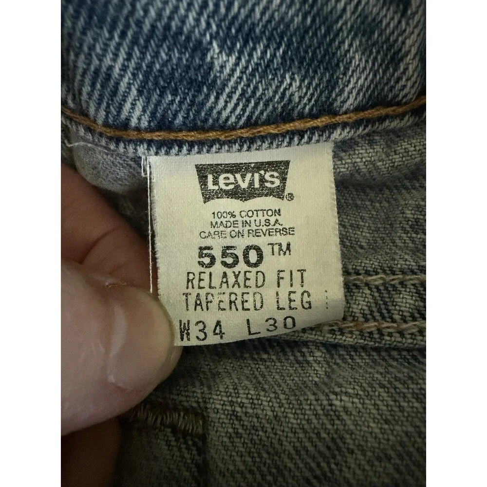 Vintage 1996 Levi's 550 USA Made Jeans Mens 34x30 Relaxed Tapered 550-4891